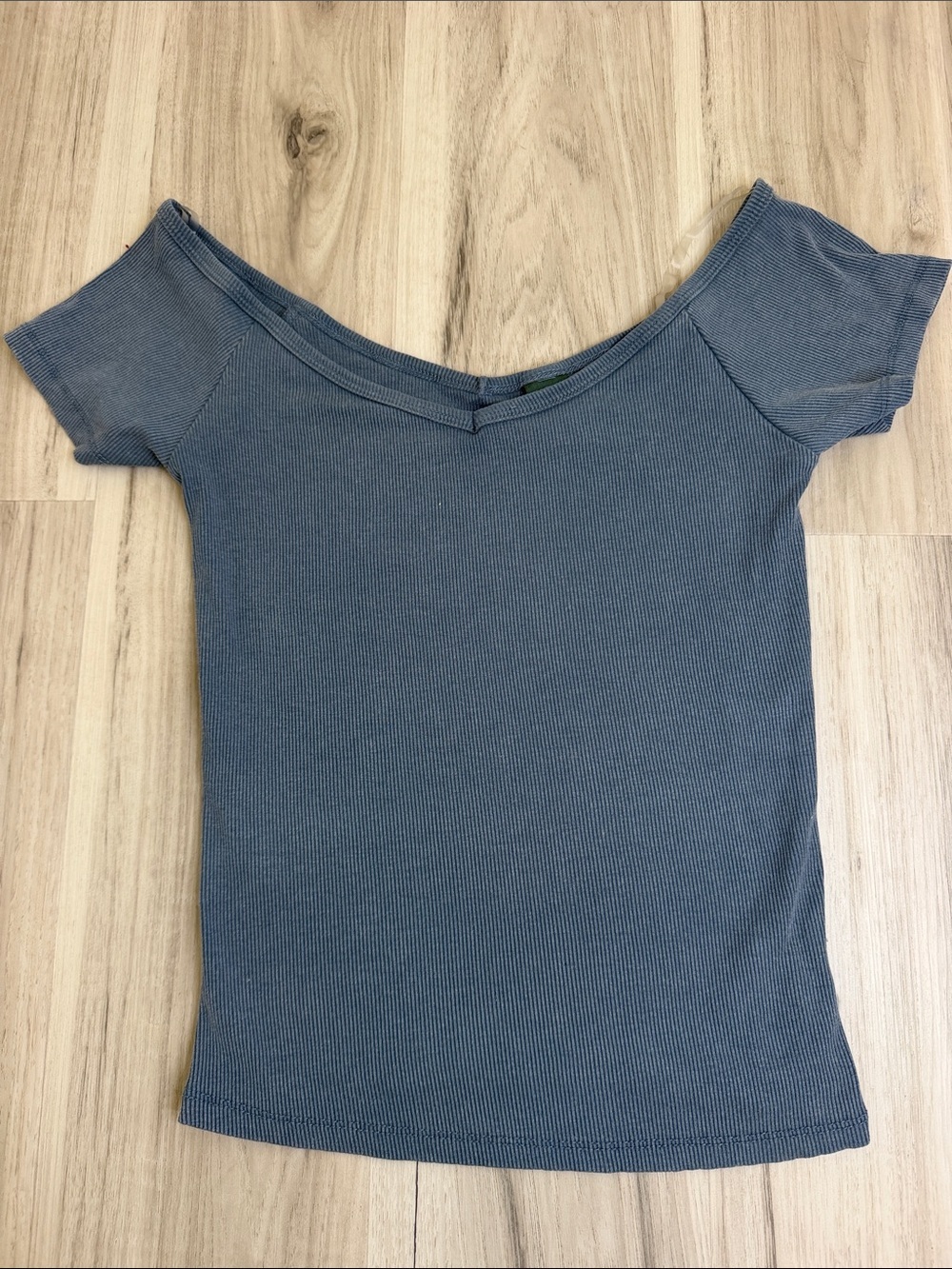 Wild fable Ribbed Scoop Neck Women’s Top - Slate Blue sz XXS